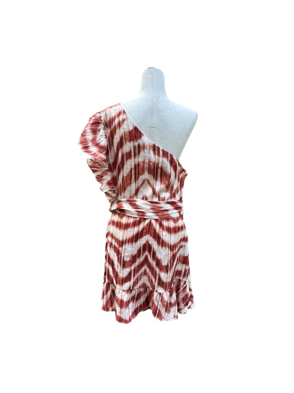Banana Republic Linen One Shoulder Ruffle Dress Plus Size 20 Resort Boho Chic - Picture 9 of 15